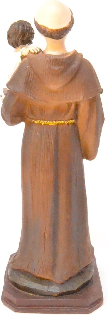 Genérico mk2 Religieus standbeeld van Sint Antonius, figuur van bruine hars met sokkel, 21 cm, gedachtehandwerk voor - ShopVlot