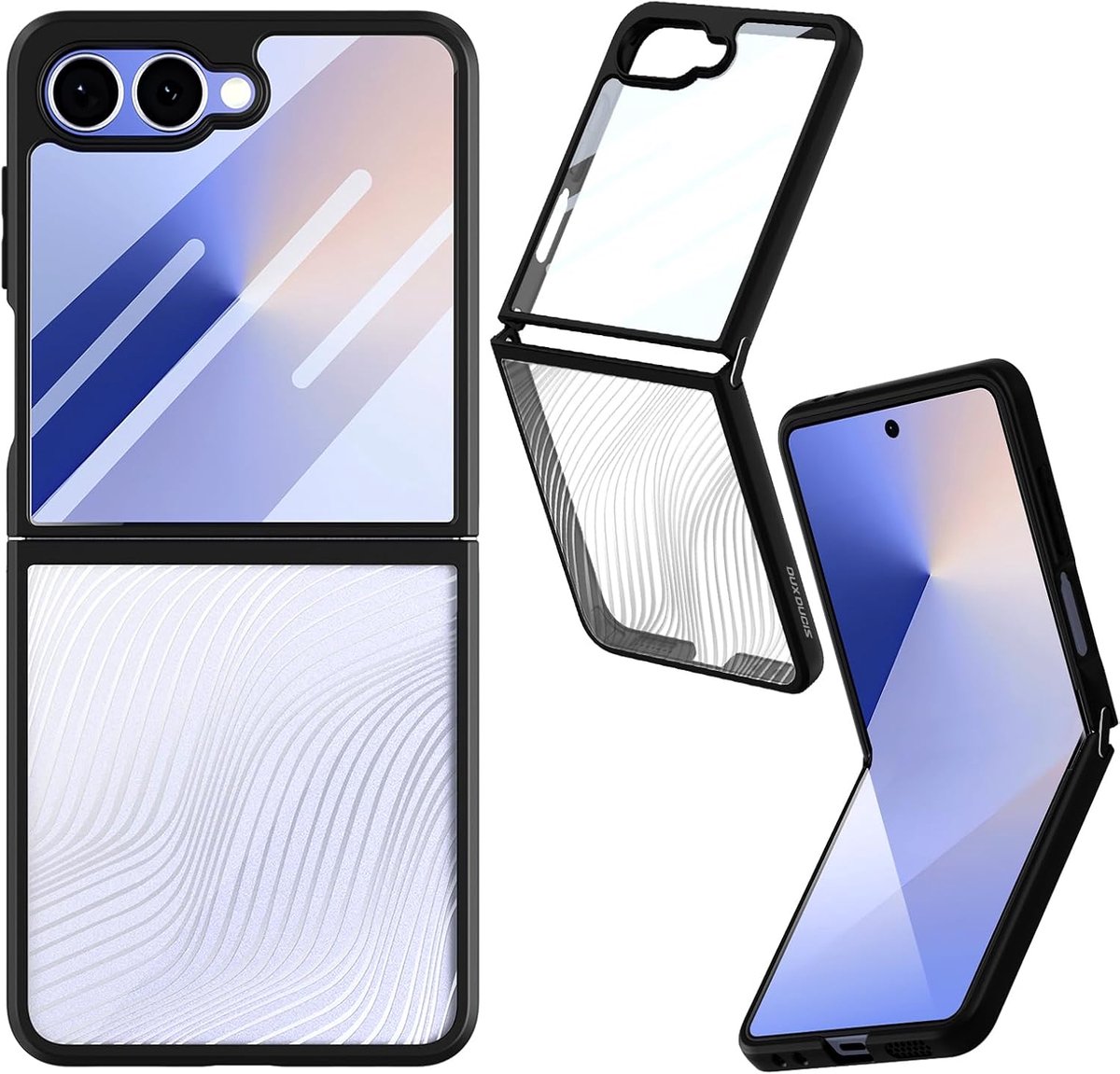 Compatible with Samsung Galaxy Z Flip 7 Case, Non-Slip Ultra Thin Soft TPU Frost Protective Case for Z Flip 7 - Black - ShopVlot