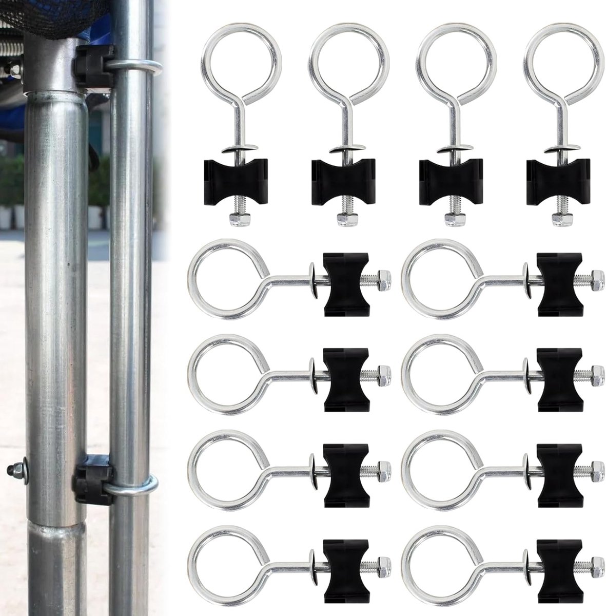 Pack of 12 Trampoline Accessories, Trampoline Screw, Trampoline Screw for Trampoline Net Rods, Trampoline Spare Parts - ShopVlot