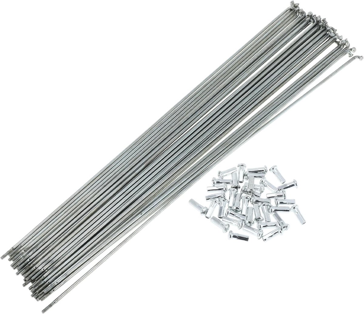 Bicycle spokes bicycle wheel spokes silver 1 set 13G 291 mm length 45 steel galvanized - ShopVlot