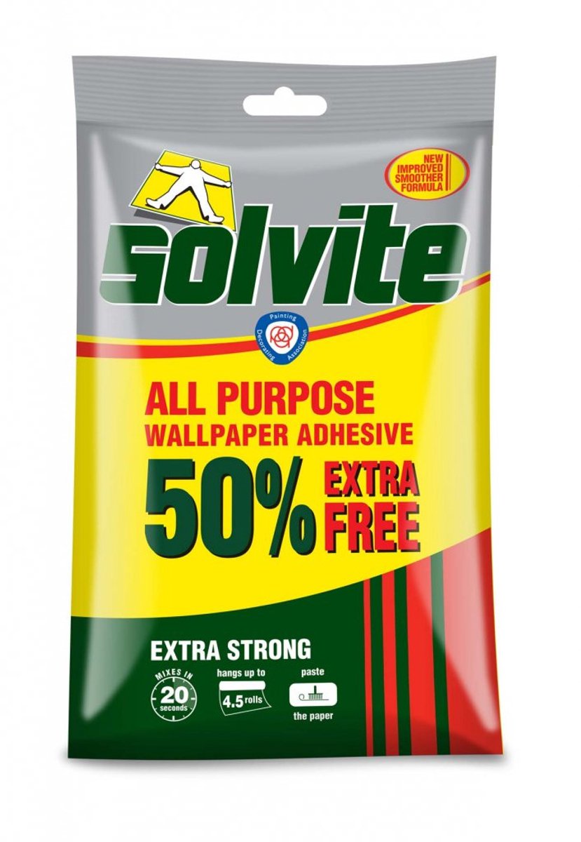 Solvite All Purpose Behanglijm 3 rollen + 50% gratis - ShopVlot