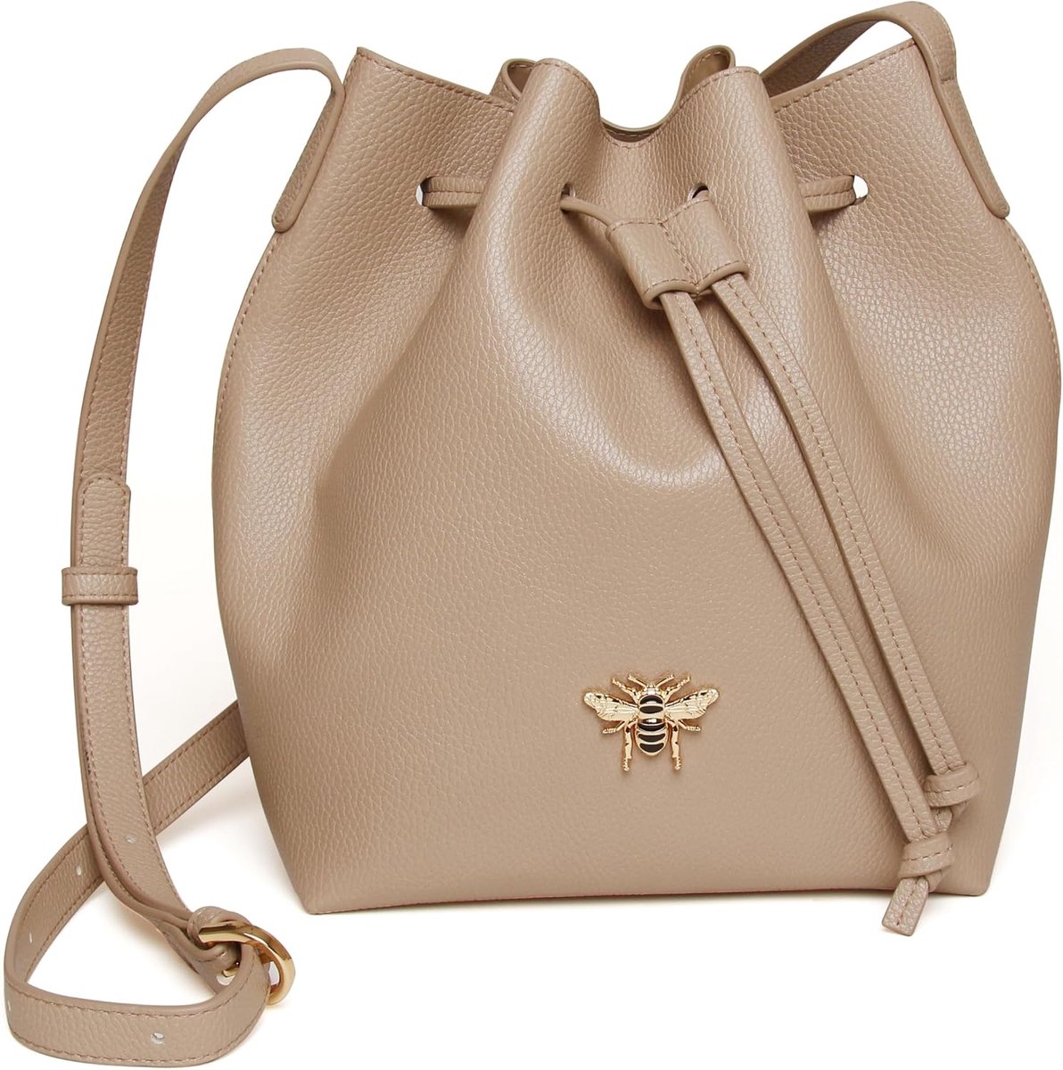 Alice Wheeler Bucket Crossbody Bee Drawstring Bag - ShopVlot