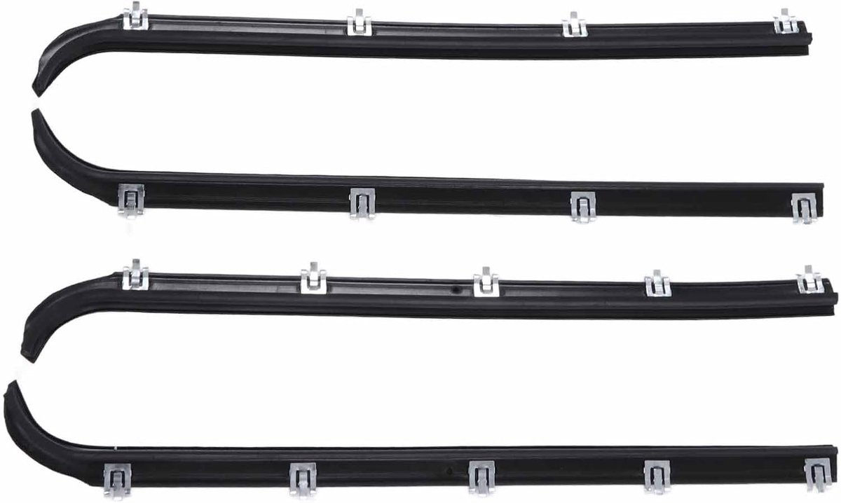 Window Sweep Felt Seals Weatherstrip Kit Replacement for F150 Truck 1987-96 Front Inside Exterior Door Windows Rubber - ShopVlot