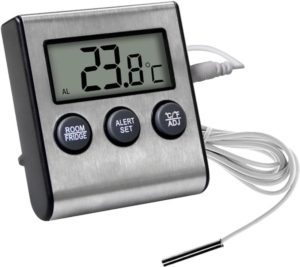 Digitale koelkastthermometer - magnetische achterkant - oververhittingswaarschuwing - ideaal voor thuisgebruik - ShopVlot
