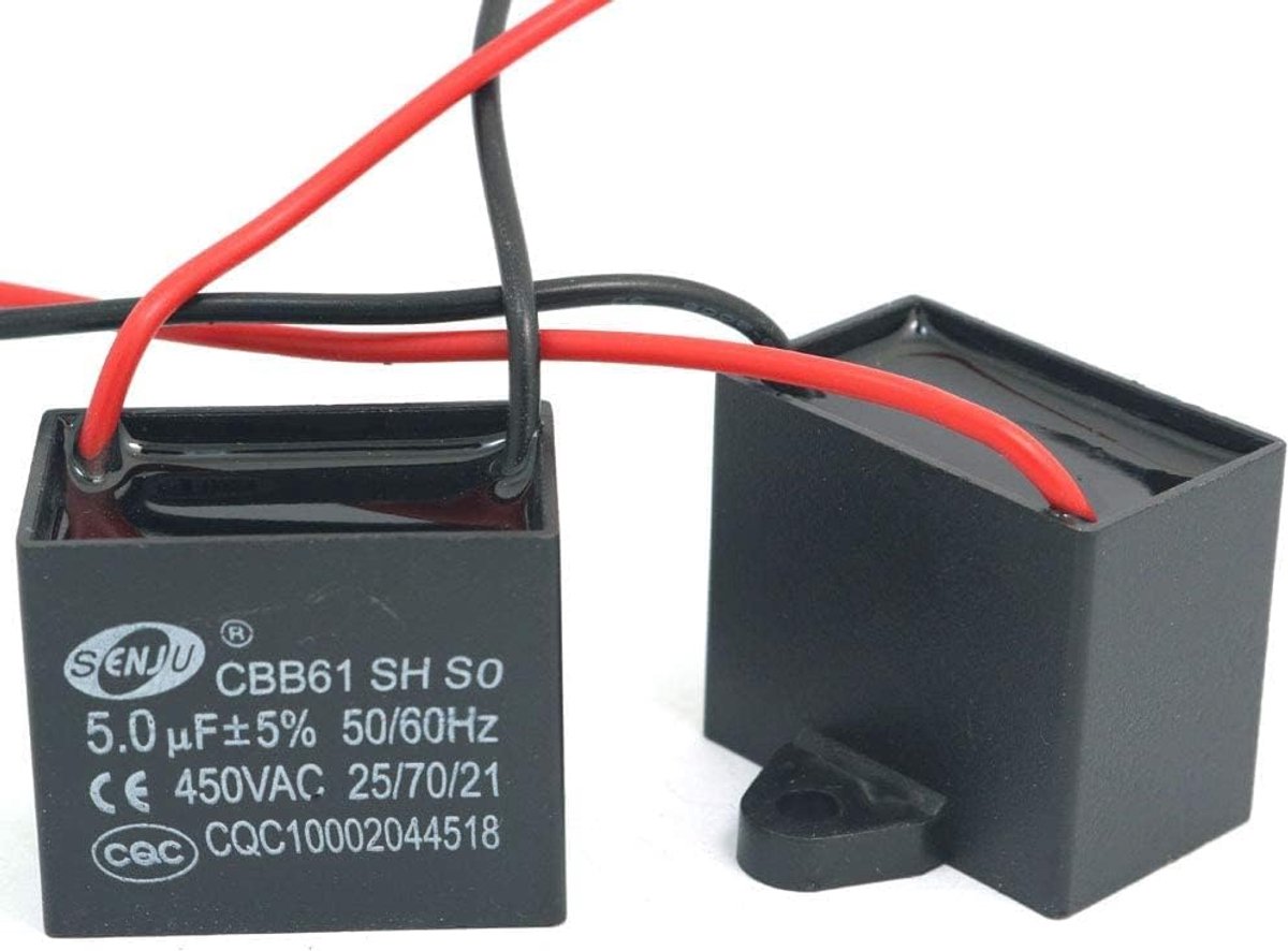 Luchtconditioner ventilatormotor condensator 5uF - 450V AC - CBB61 model - Betrouwbare werking - ShopVlot
