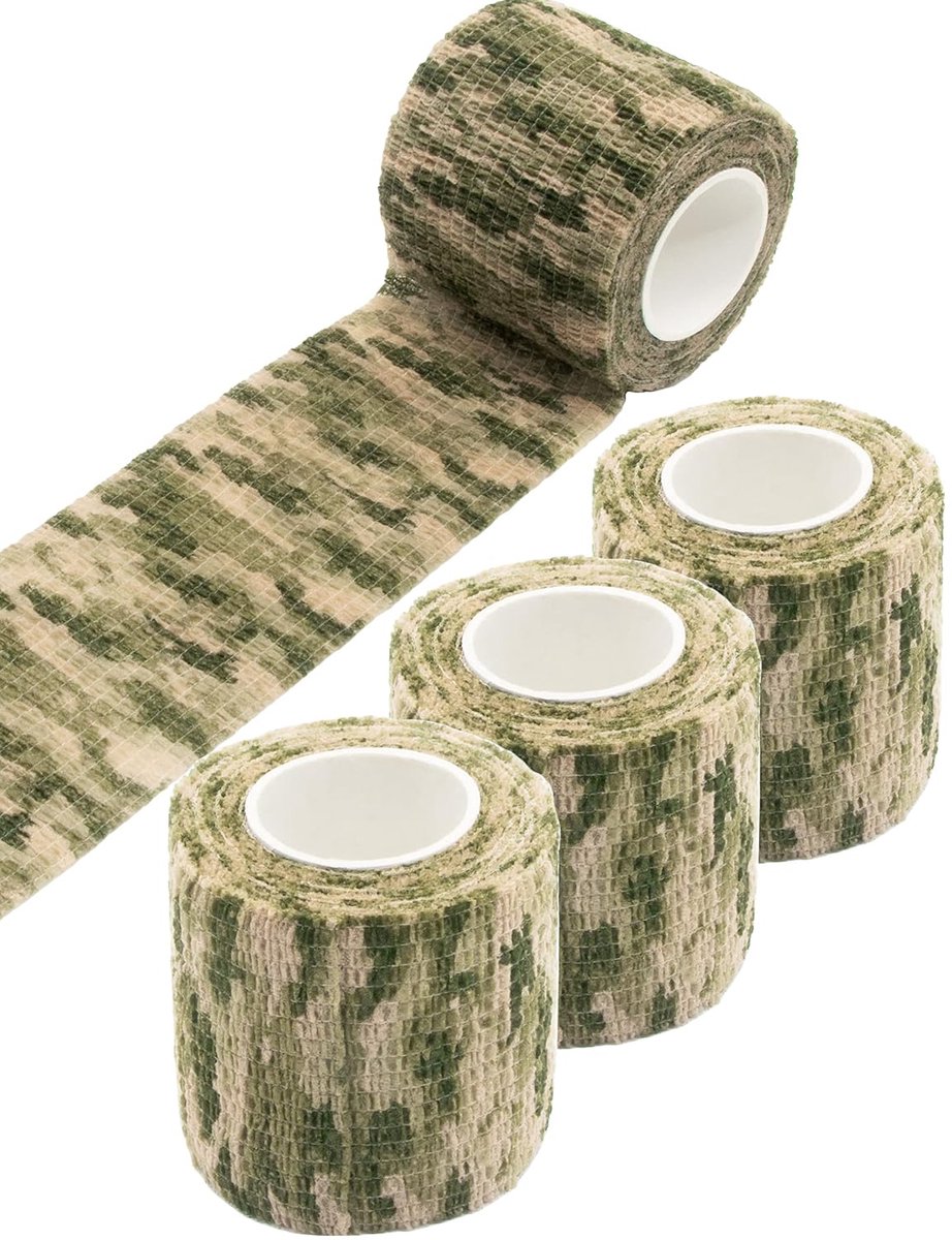 Camouflage tape 4.5 m - waterproof - set van 3 - voor jacht en fotografie - ShopVlot
