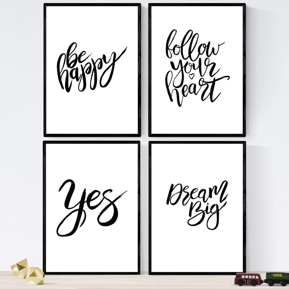 Set wandposters A4 - kleurrijk en vrolijk - 'Dream big' - perfect voor kinderkamers - ShopVlot