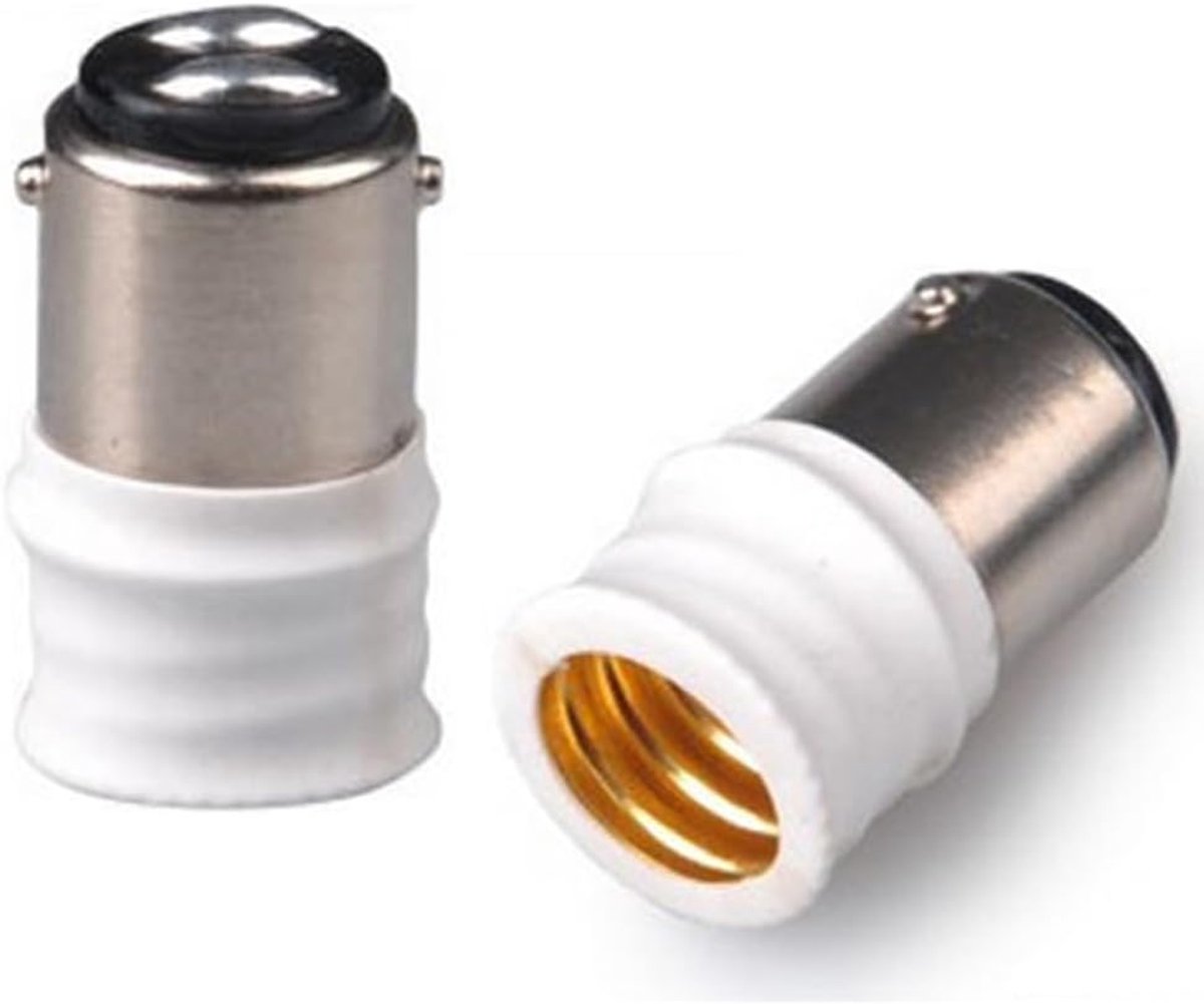 Lampadapter B15/BA15D naar E14 - Kunststof en aluminium - Geschikt voor alle voltages - Eenvoudige conversie - ShopVlot