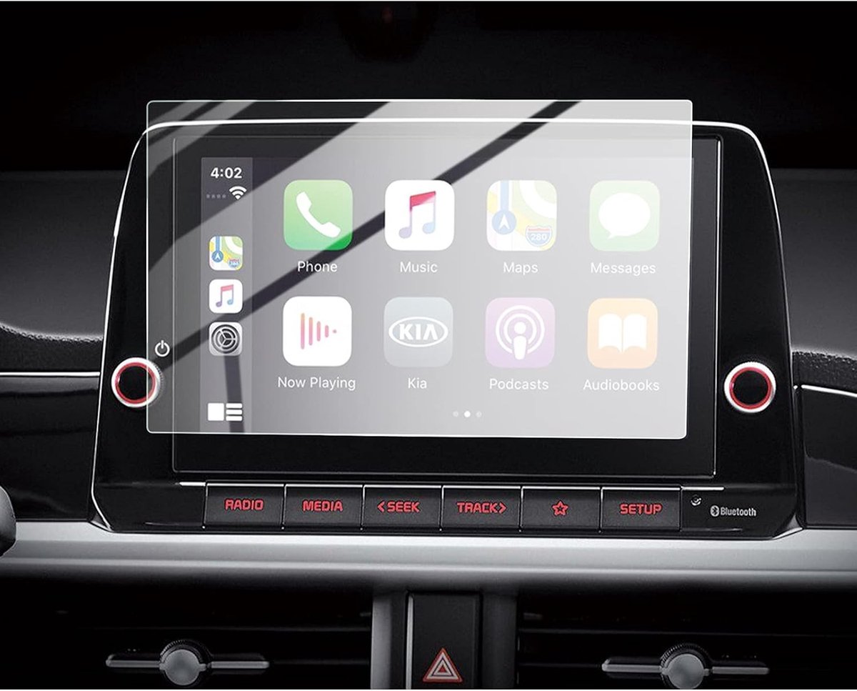 Navigatiebeschermfolie 8 Inch - Gehard Glas - Schokbestendig - Voor Kia Picanto 2021-2026 - ShopVlot