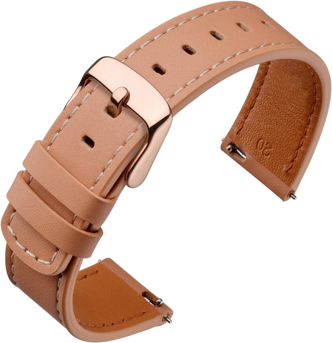 Horlogeband 18mm-22mm - Snelsluiting Leer - Casual - Verhoog je stijl - ShopVlot