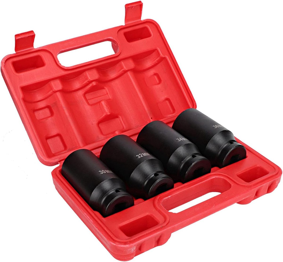 Diep Impact Steekset 1/2 Inch - 4 Stuks 12 Punt Hoofd Adapter - Hoogwaardige Chroom Vanadium Staal - ShopVlot