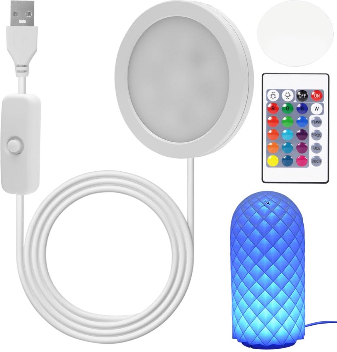 3D printer LED lamp set - voor Lab A1/A1mini/P1S/P1P/X1C - aluminium - met afstandsbediening en 16 kleuren licht - ShopVlot