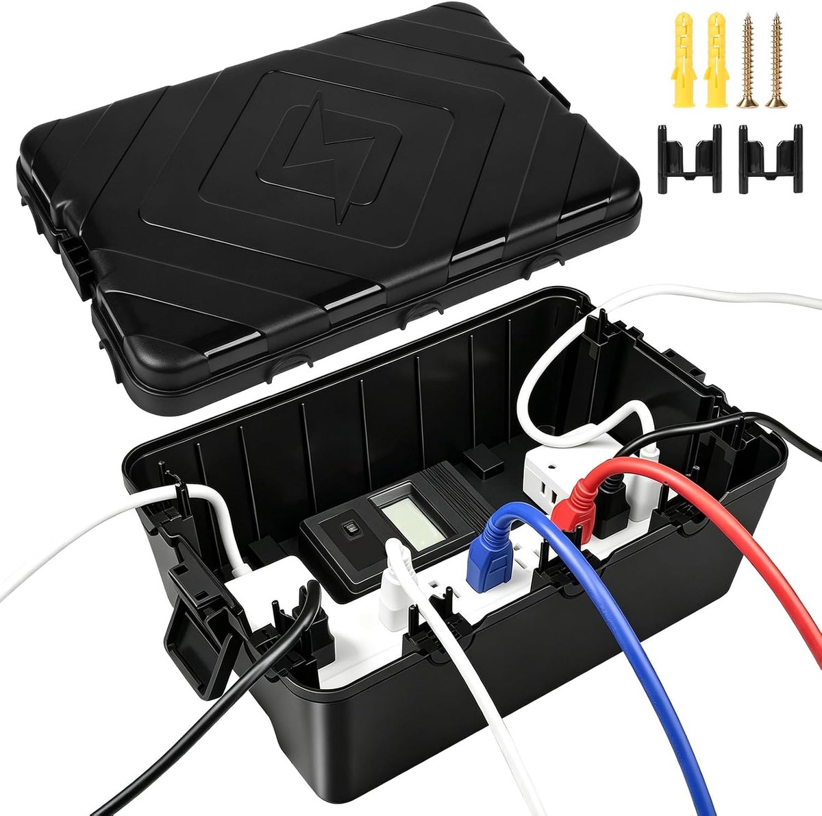 Waterdichte kabelbox IP54 - 32 x 21,2 x 13,2 cm - 7 kabeluitgangen - bescherming voor buitengebruik - ShopVlot