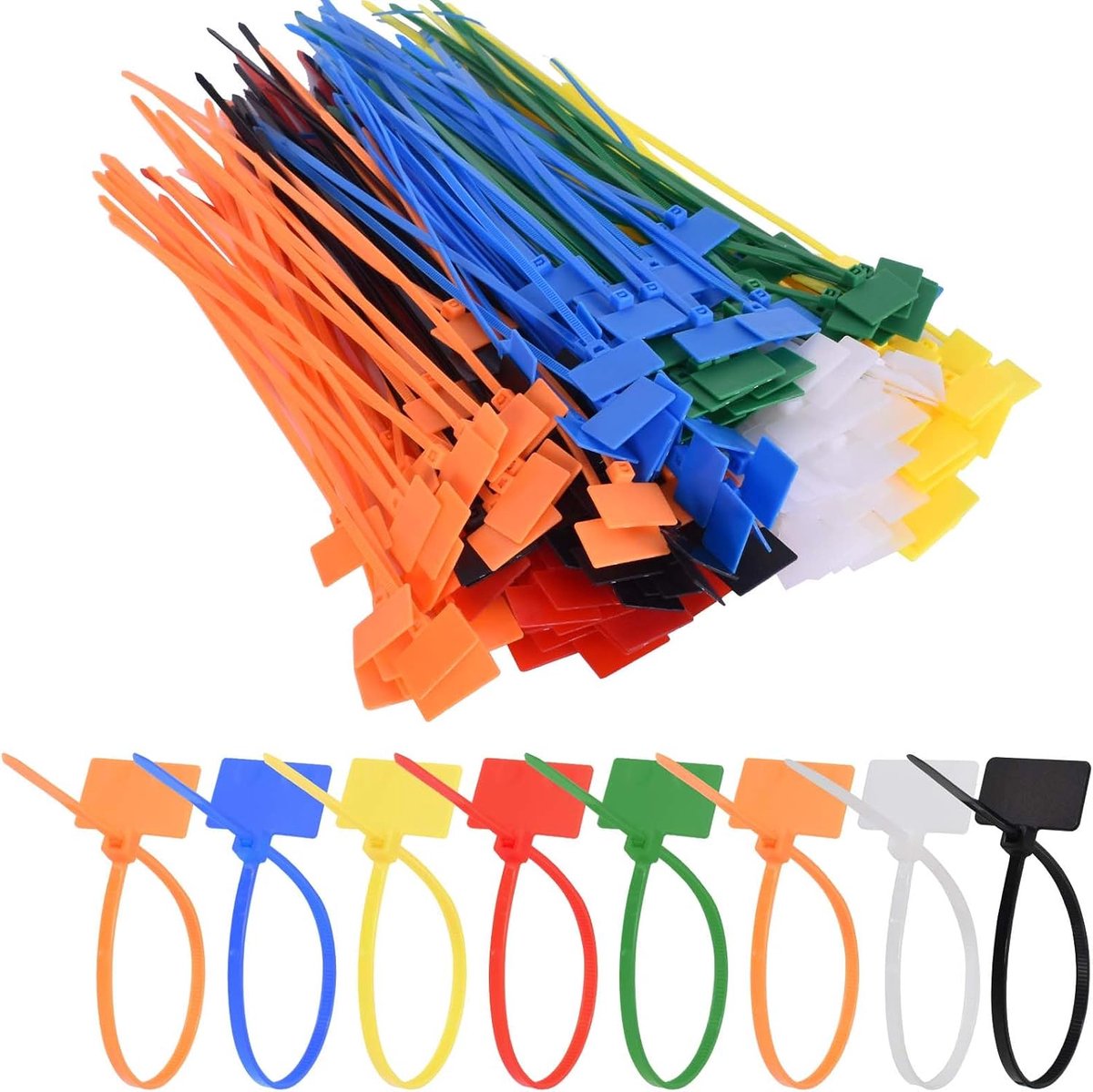 Kabelbinders 200mm - Nylon - Multi-kleur - Ideaal voor labelen - ShopVlot