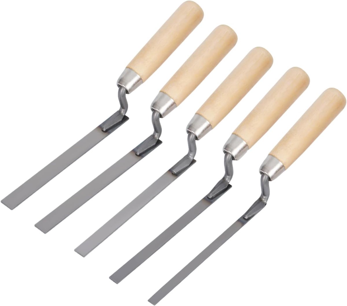 Sterke Vinger Wijzen Troffel Set 5 Stks 6 8 10 12 15 mm Platte Lente Koolstofstaal Tuck - ShopVlot