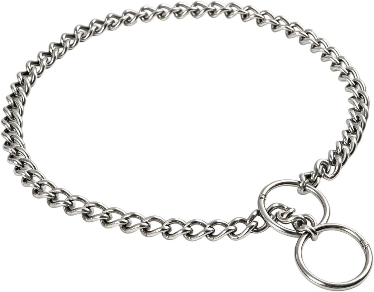 Hondenhalsband verstelbaar - roestvrij staal - robuuste ketting - ideaal voor training - ShopVlot
