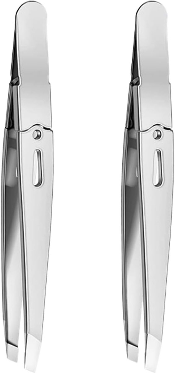 Tweezers, Professional Eyebrow Pillers for Women and Men, Tweezers, Hair Removal, Ingrown Hair Splint, Pack of 2 - ShopVlot