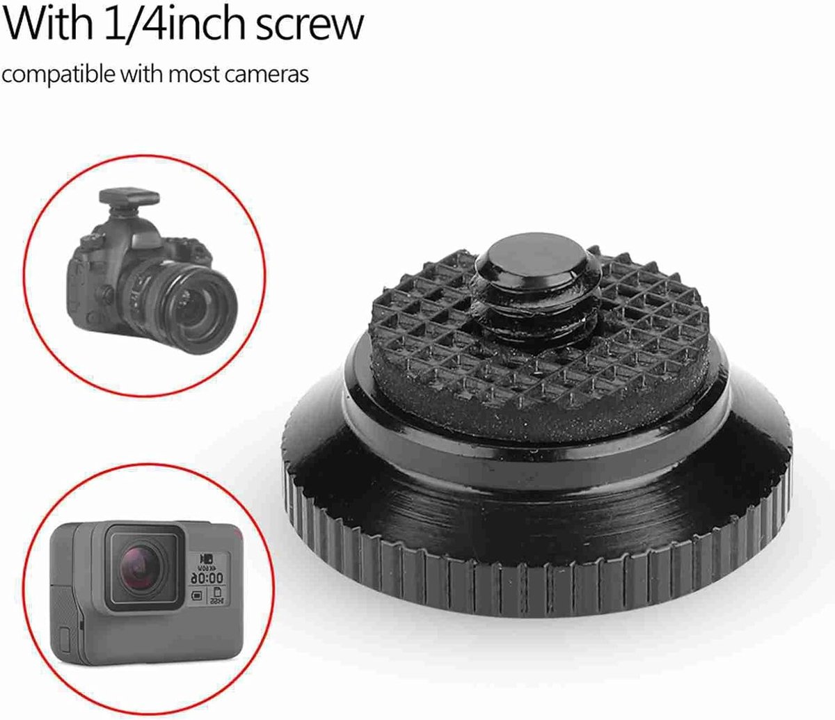 Mini Aluminium Quick Release Plate - Ultralight en Compact voor Actietripods - Ideaal voor Fotografie en Videografie