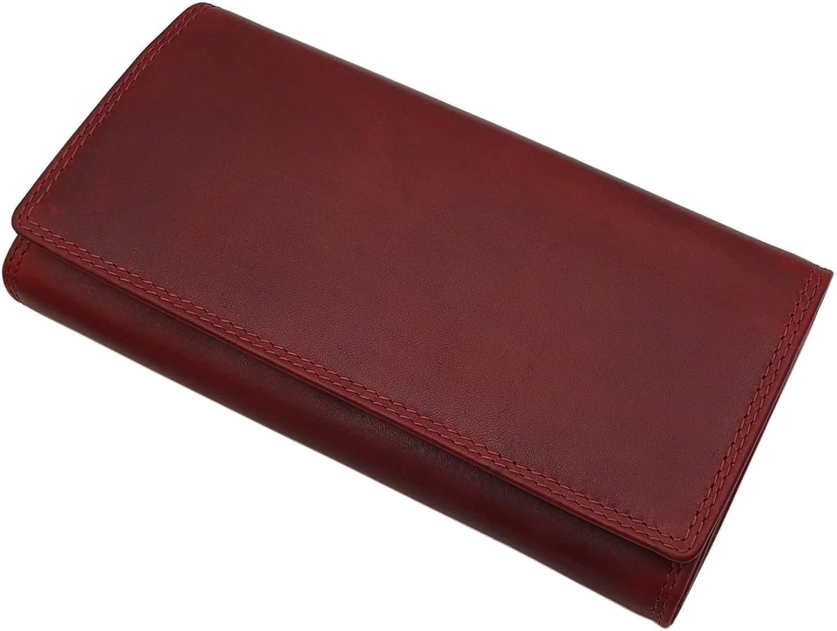 Women's Large Cowhide Leather Wallet / Wallet / Wallet with Butterfly Motif or Without Motif with RFID and NFC - ShopVlot