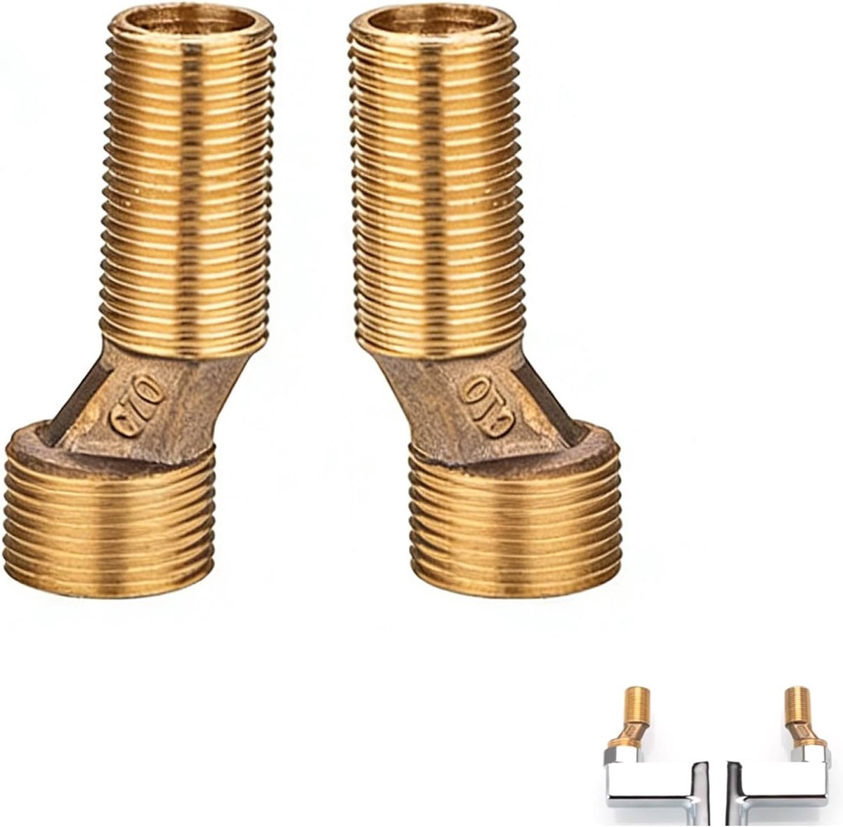 Kraan fitting voor douche bad - verstelbare draaibare arm - afstandsversteller 1/2 tot 3/4 inch - corrosiebestendig - ShopVlot