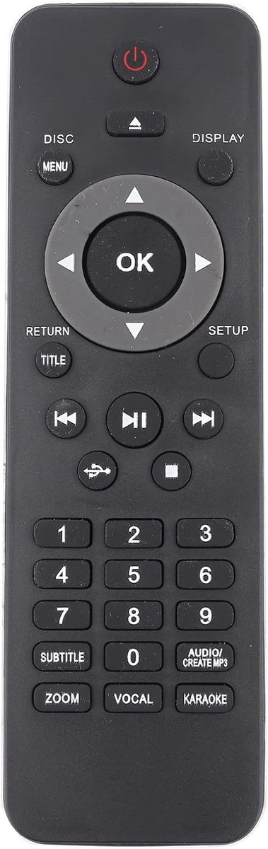 Vervangende Afstandsbediening voor DVD-speler, Compatibel met DVP5982C1, DVP3350K, DVP3386K en DVP3310K | Originele Functies, Gebruiksvriendelijk en Betrouwbaar