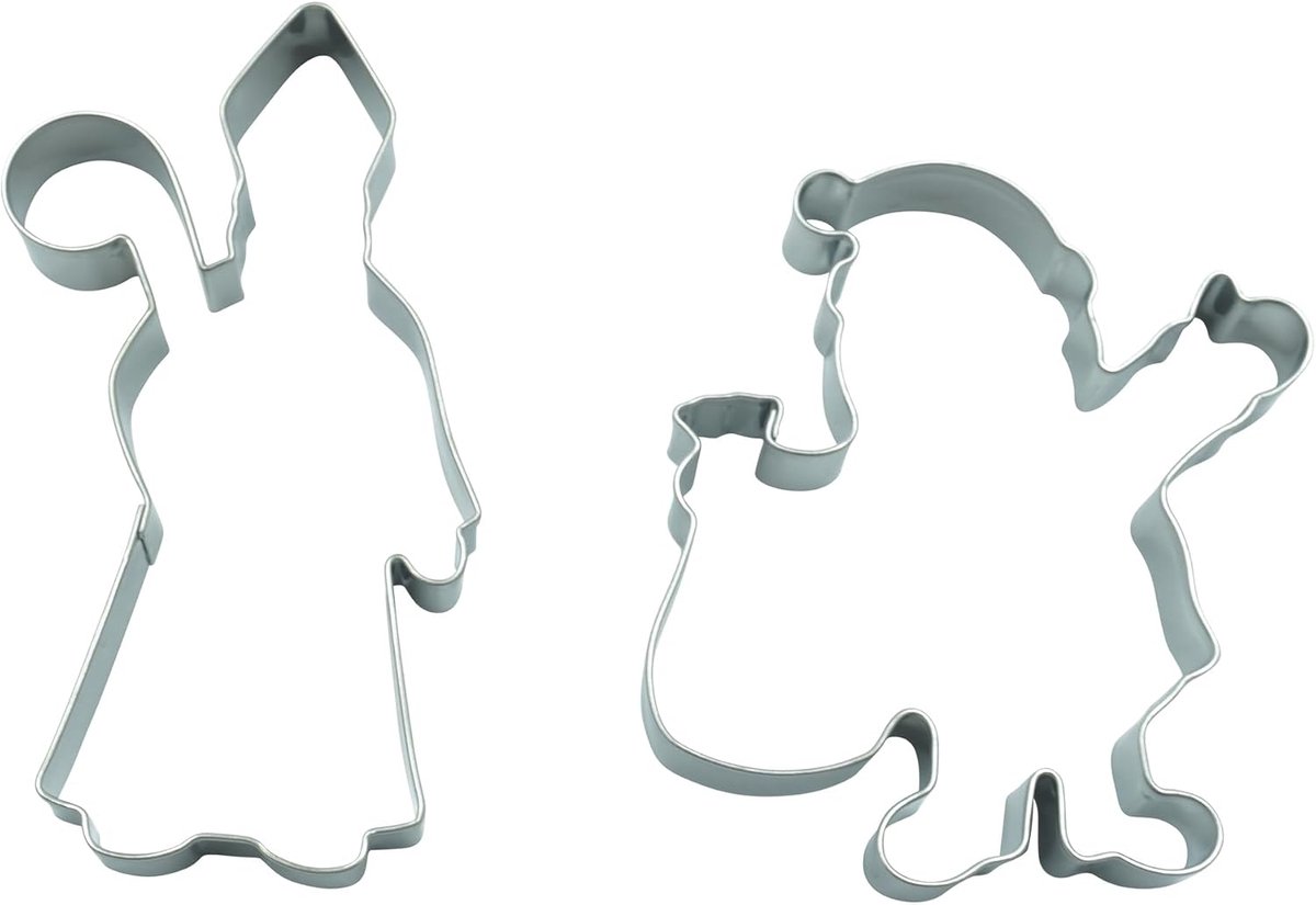 BekkiB - Set of 2 cookie cutters "St. Martin & Santa Claus" - Stainless steel cookie cutters - ShopVlot