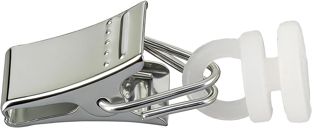 TopHomer 120 x metalen gordijnclips en rollers, gordijnrail rollen katrollen, kunststof gordijnrail schuiven met - ShopVlot