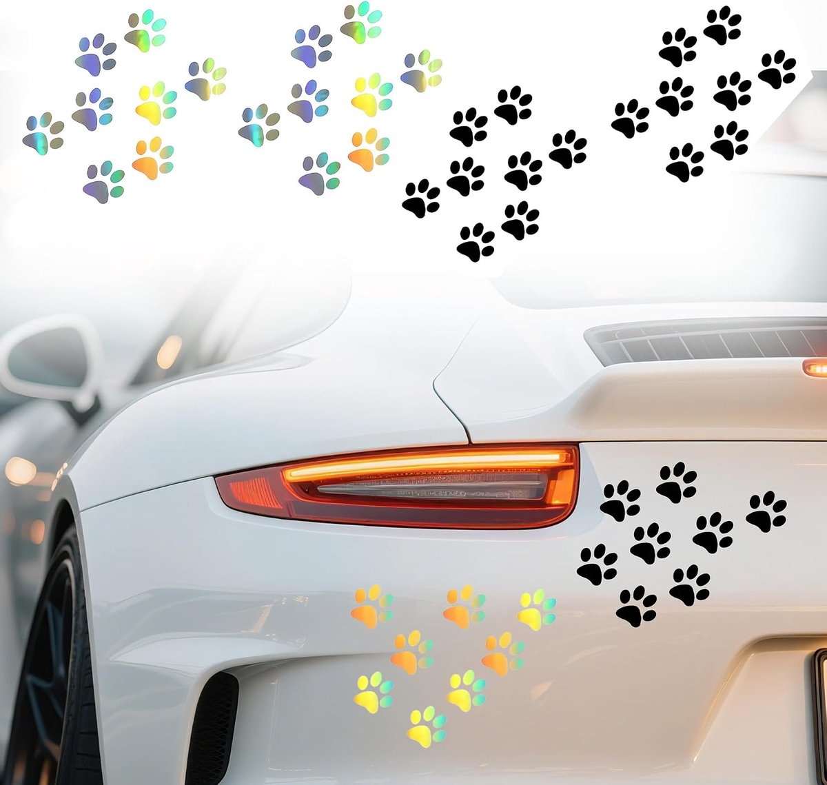 4 Pieces Paws Stickers Car Cat Dog Vinyl Decoration Sticker - Nice paws stickers for car and motorcycle. Vinyl - ShopVlot