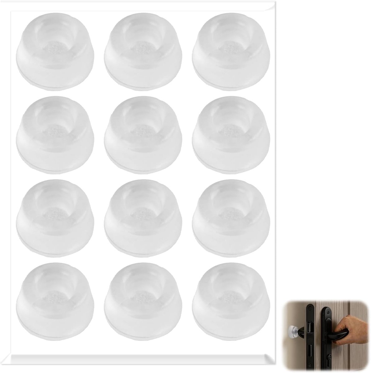 Rubberen buffers 22 mm - transparant zelfklevend - demping en bescherming - voorkomt krassen en geluid - ShopVlot