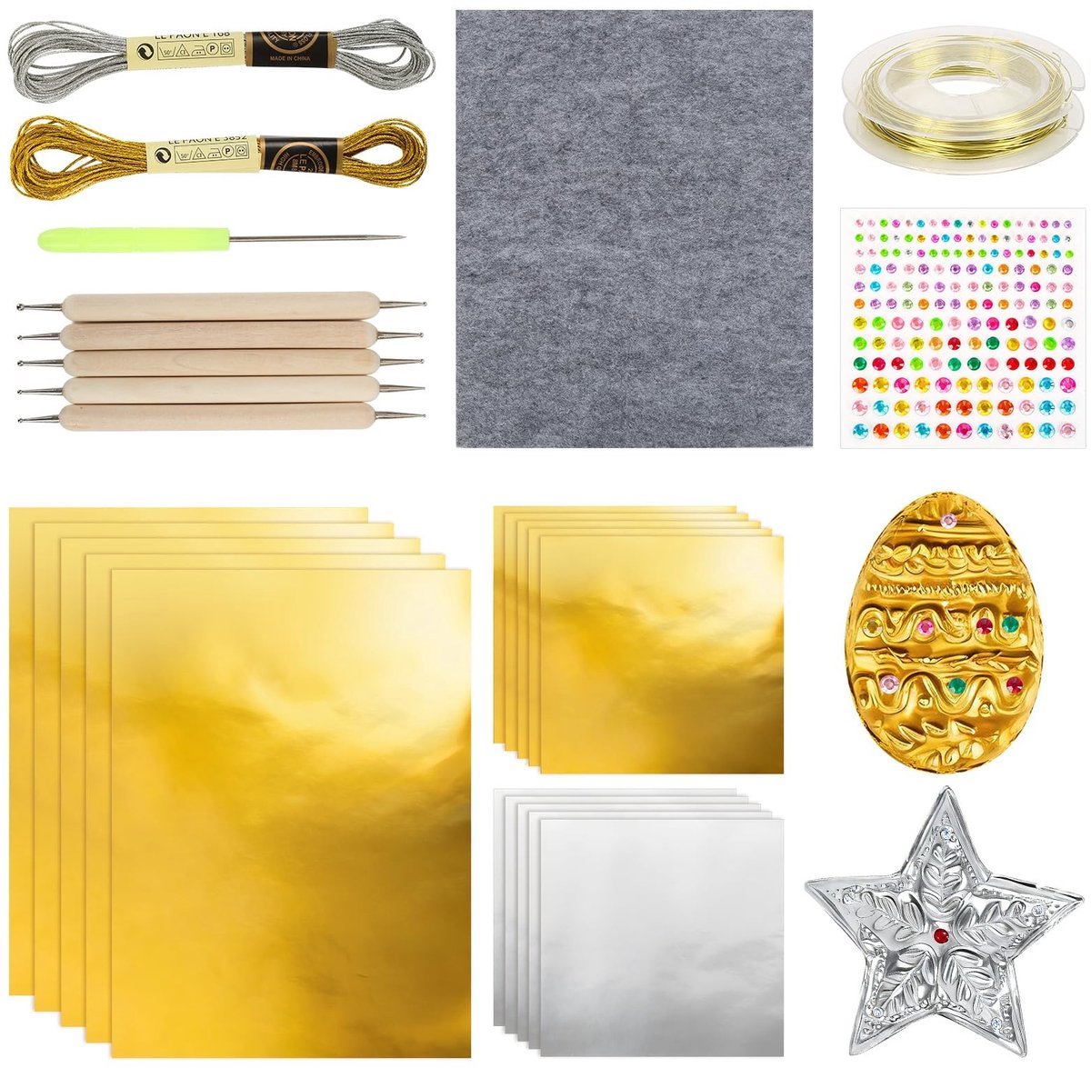 Solidchoice - 26 Stuks Gegraveerde Folie Set voor Creatieve Projecten