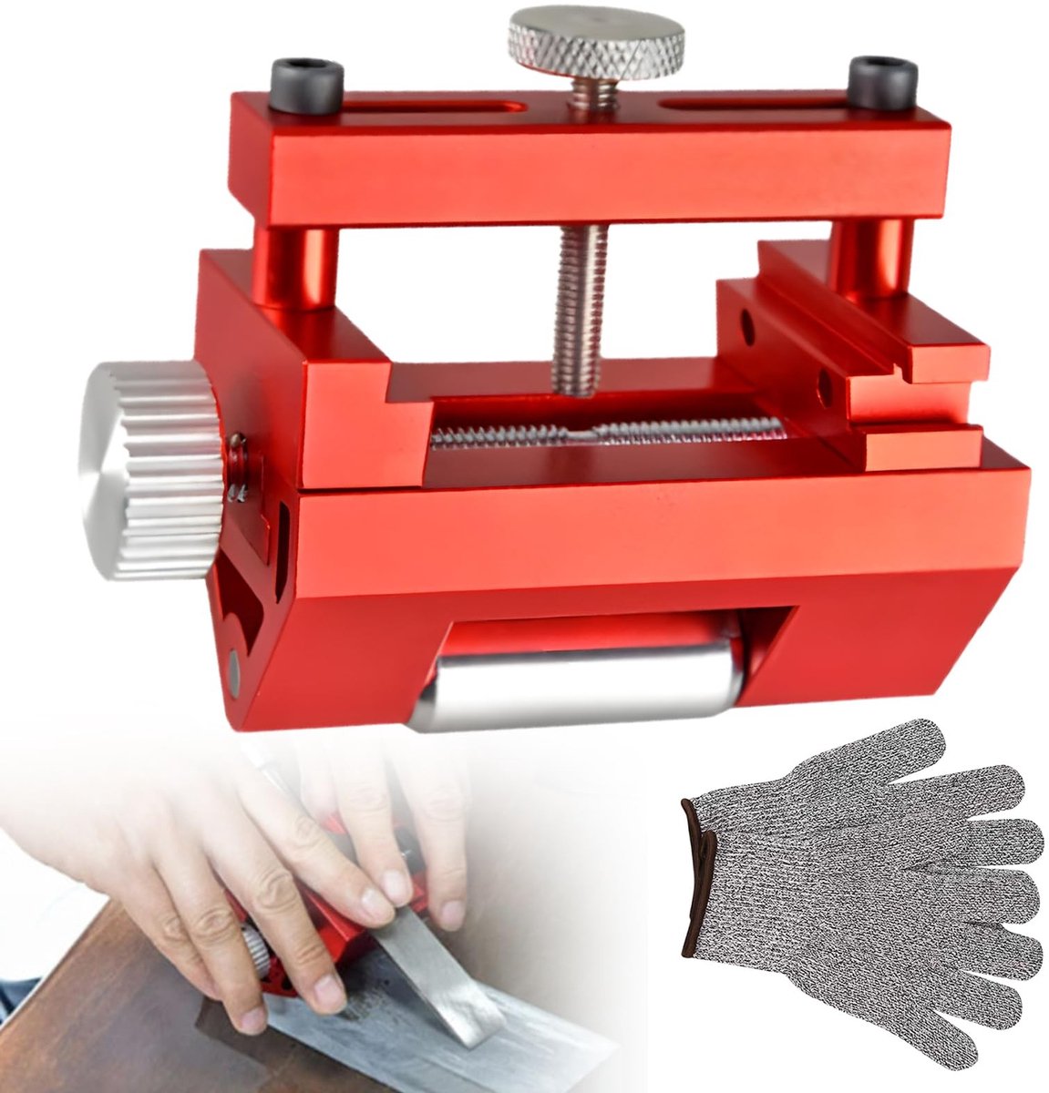 Slijphulp Stechbeitel - Rood - Aluminiumlegering - Voor Houtgereedschap Slijpen
