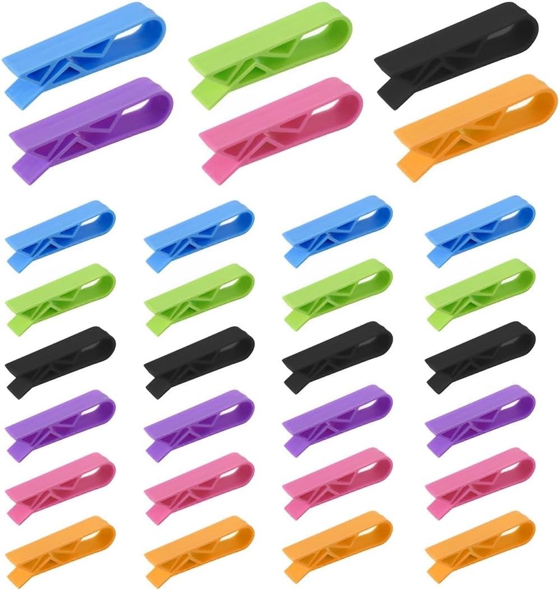 Afvalzak clips 30 stuks - kunststof houders - stevige bevestiging - ideaal voor keuken - ShopVlot