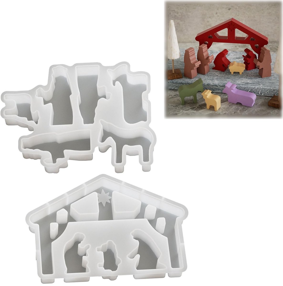Solidchoice - 2 Stuks Siliconen Gietvormen voor DIY Projecten