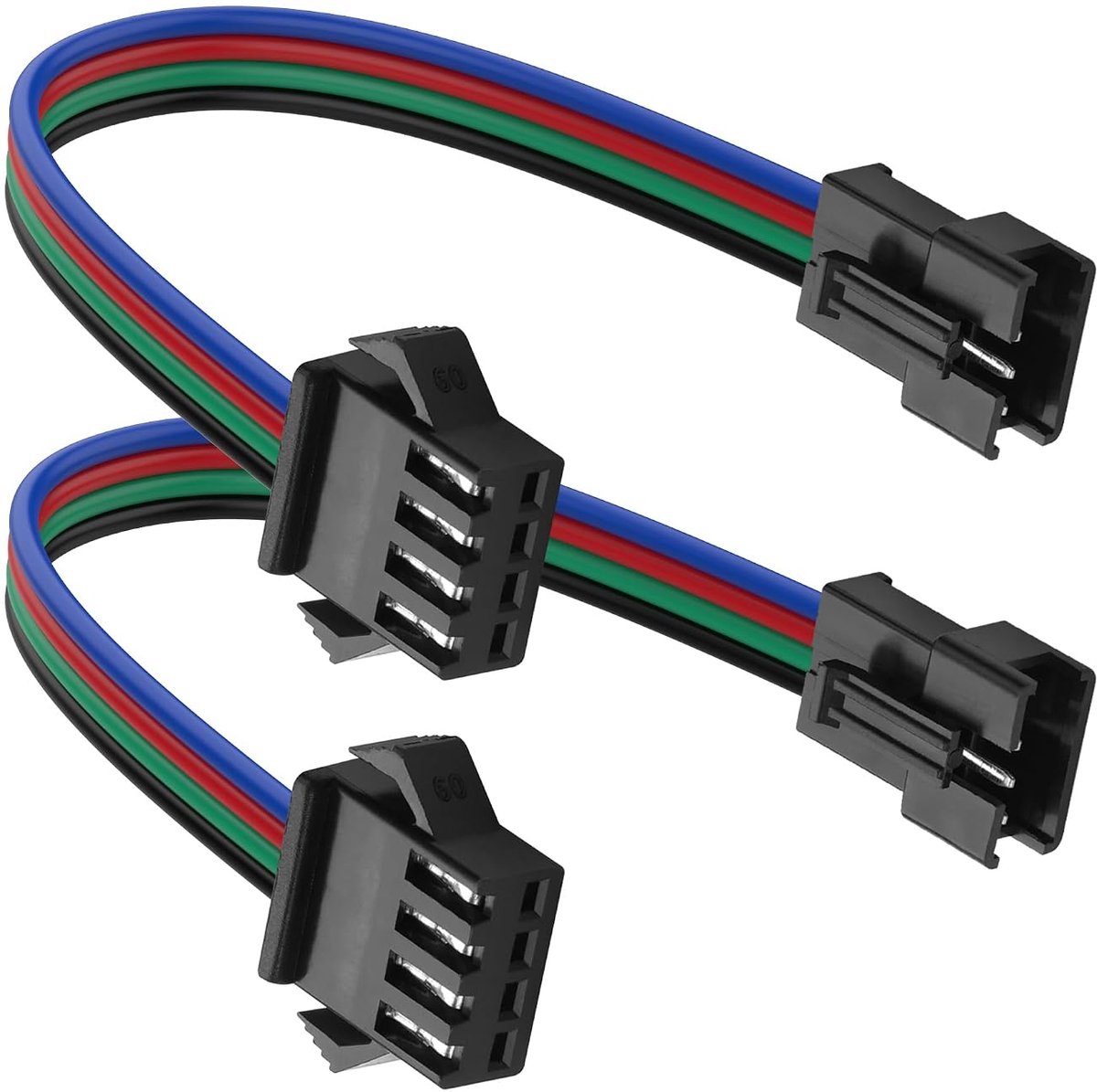 LED verbindingskabel 0.3 m - 12V 4Pin SM splitter - JST plug (m) naar connector (v) - perfect voor RGB LED strips - ShopVlot
