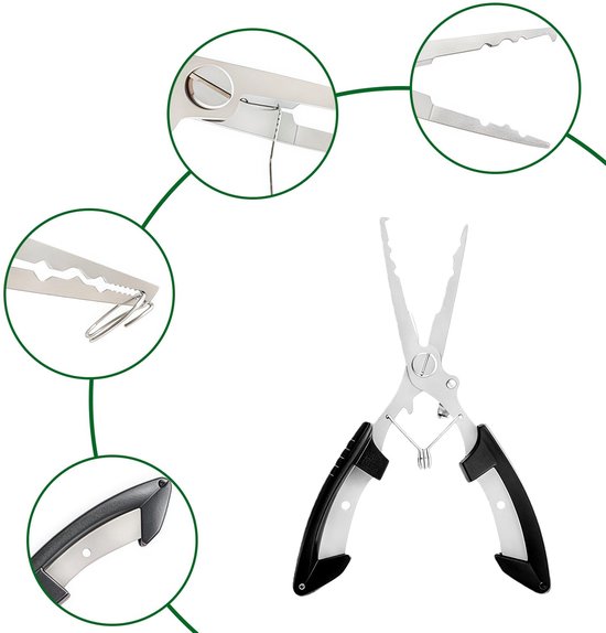 Solidchoice - Set van Visspullen met Tangen en Scharen, RVS, 21 cm van Solidchoice — afbeelding 4