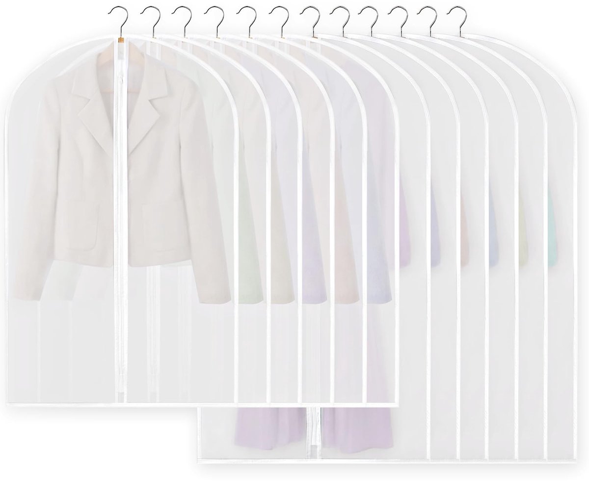 Solidchoice - Set van 12 Kledinghoezen 60 x 100 cm en 60 x 120 cm