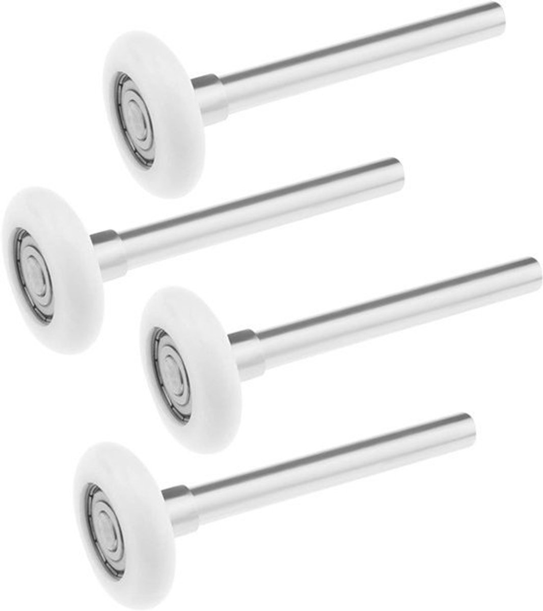 Elektrische rol met 6200ZZ kogellagers en nylon garagedeurwielen - 46mm diameter, 4 stuks
