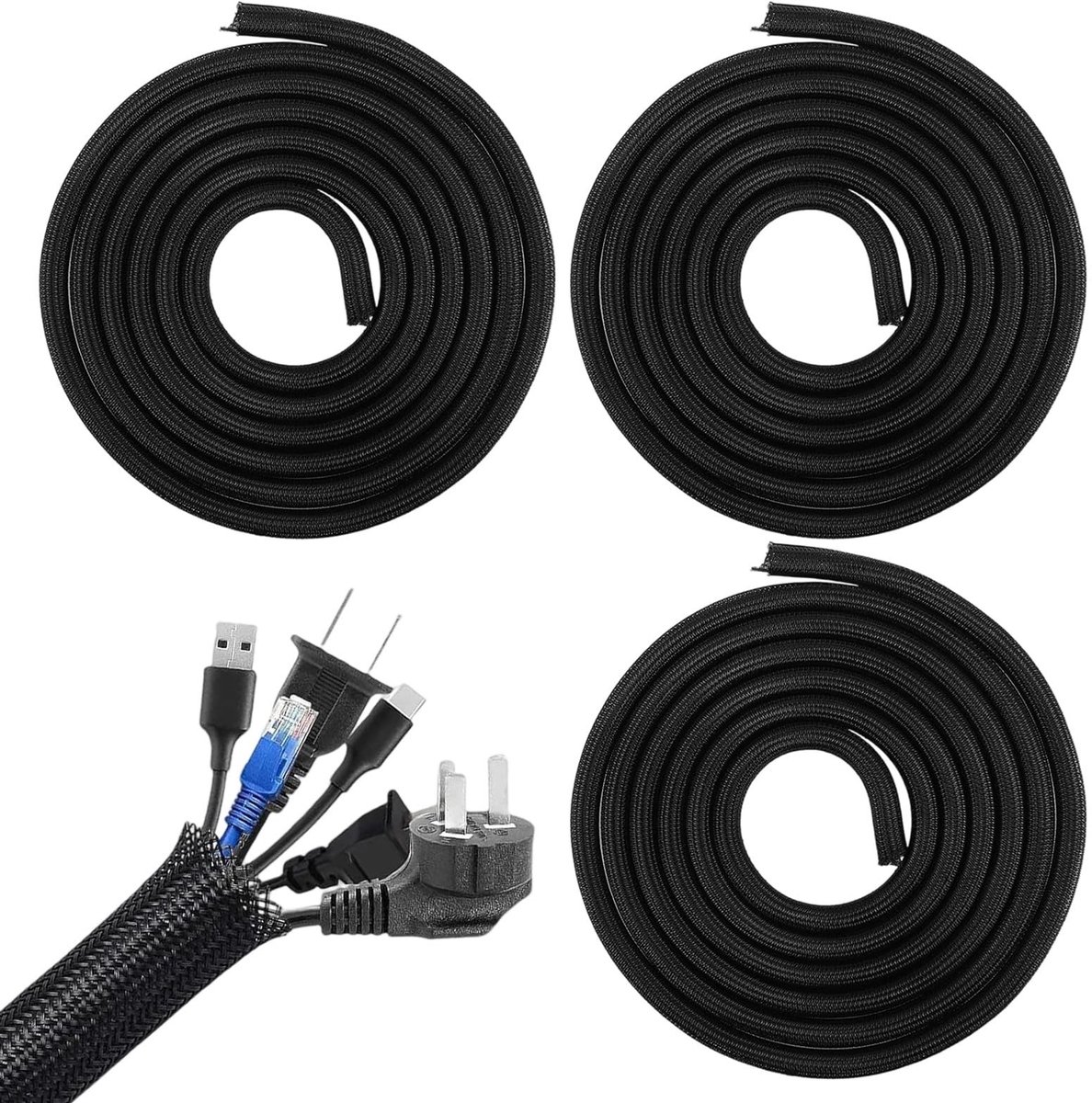 Solidchoice - Kabelbeschermhoes 9mm x 5m voor Kabelbeheer