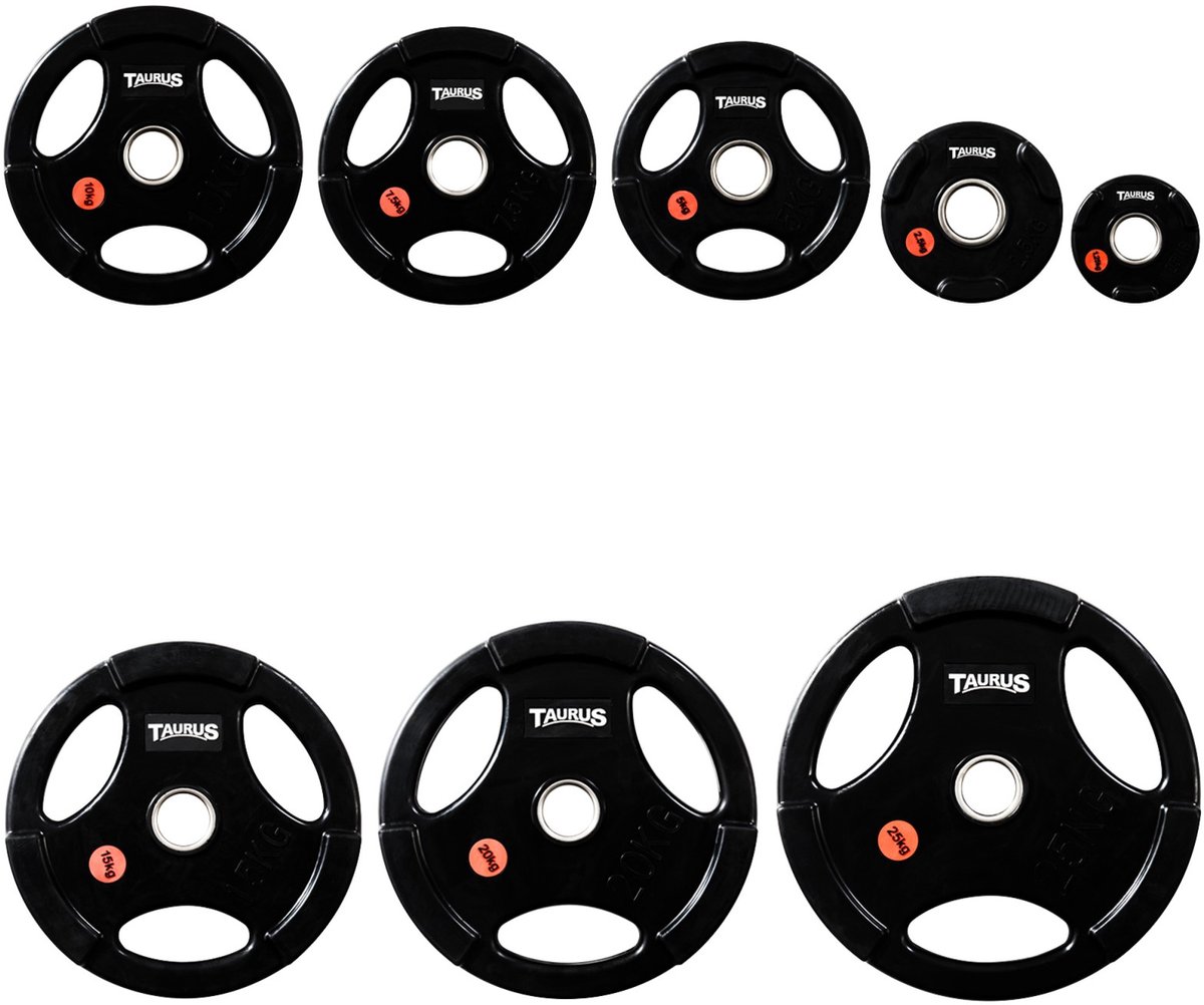 Taurus 3G halterschijven 50 mm gerubberd Set 200 kg