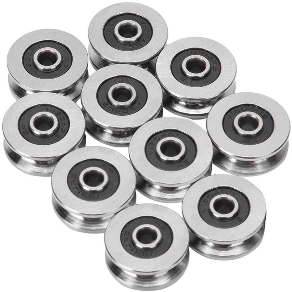 V-groef kogellagers 4 x 18 x 8 mm - 10 stuks - hoogwaardig staal - geschikt voor motor en modellen - ShopVlot