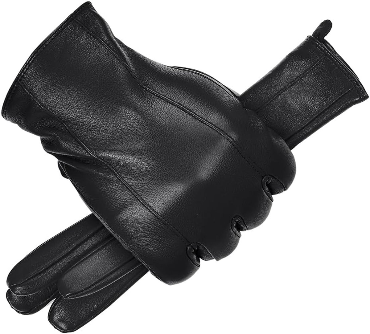 Winterhandschoenen heren - leer - warme cashmere voering - ideaal voor koude dagen - ShopVlot