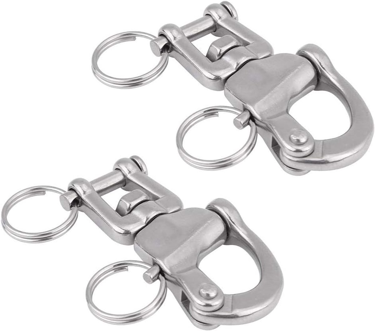 Carabiner snelkoppeling - roterend - roestvrij staal 316 - veilig voor zeilboten - ShopVlot