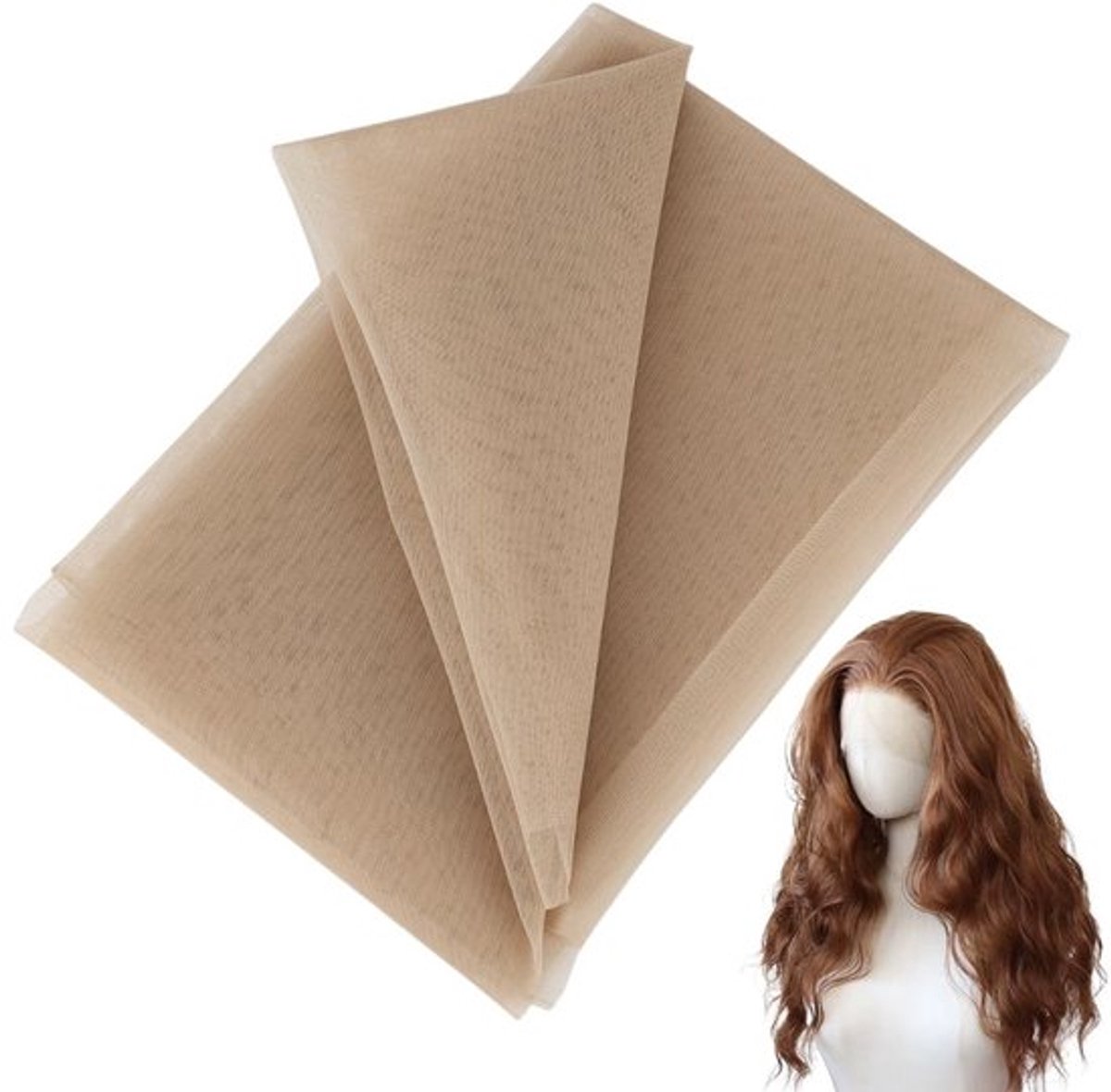 Pruiknet 0,9m/1 yard - Lace Net - 1,35m Breedte - Bruin - Lichtgewicht - Ademend Materiaal - Haarnet