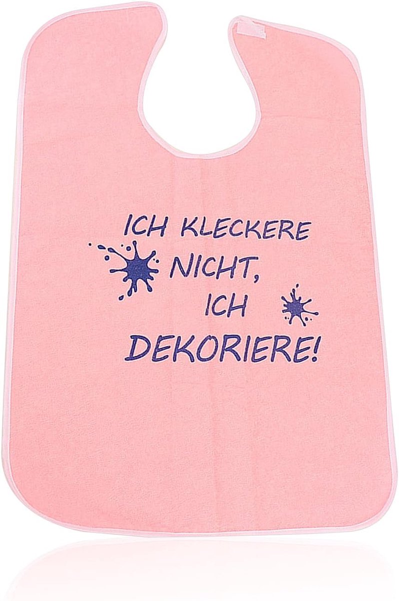 Eetschort volwassene - roze - waterdicht - comfortabel en huidvriendelijk - ideaal voor tijdens het eten - ShopVlot