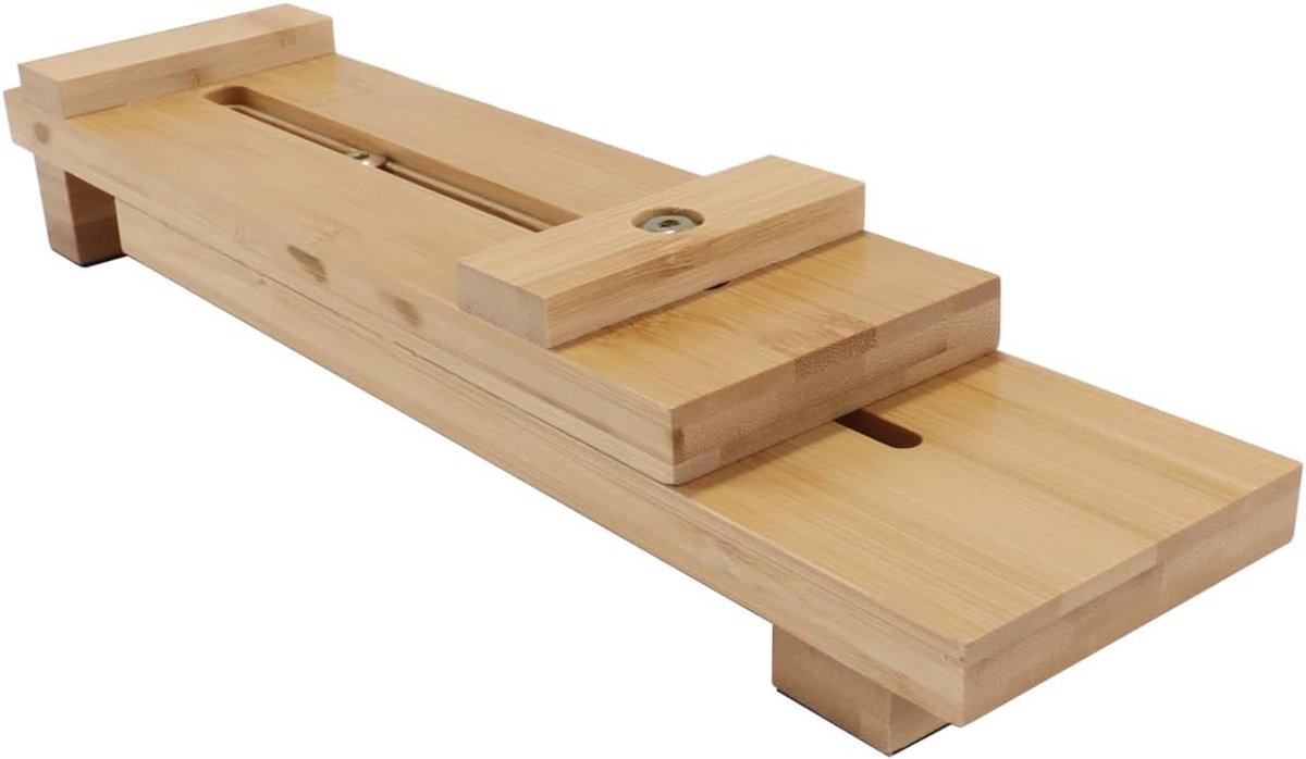 Slijpsteenhouder 28 x 8,5 cm - Houten standaard - Verstelbare antislip klembasis - Nauwkeurig slijpen - ShopVlot