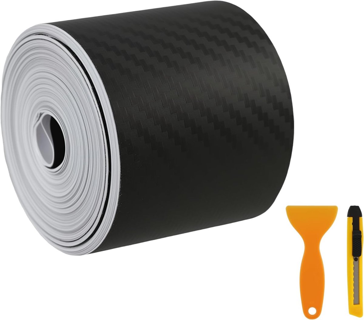 Carbon film 5 cm x 10 m - carbon fiber stickers - zelfklevend - bescherming tegen krassen - ShopVlot