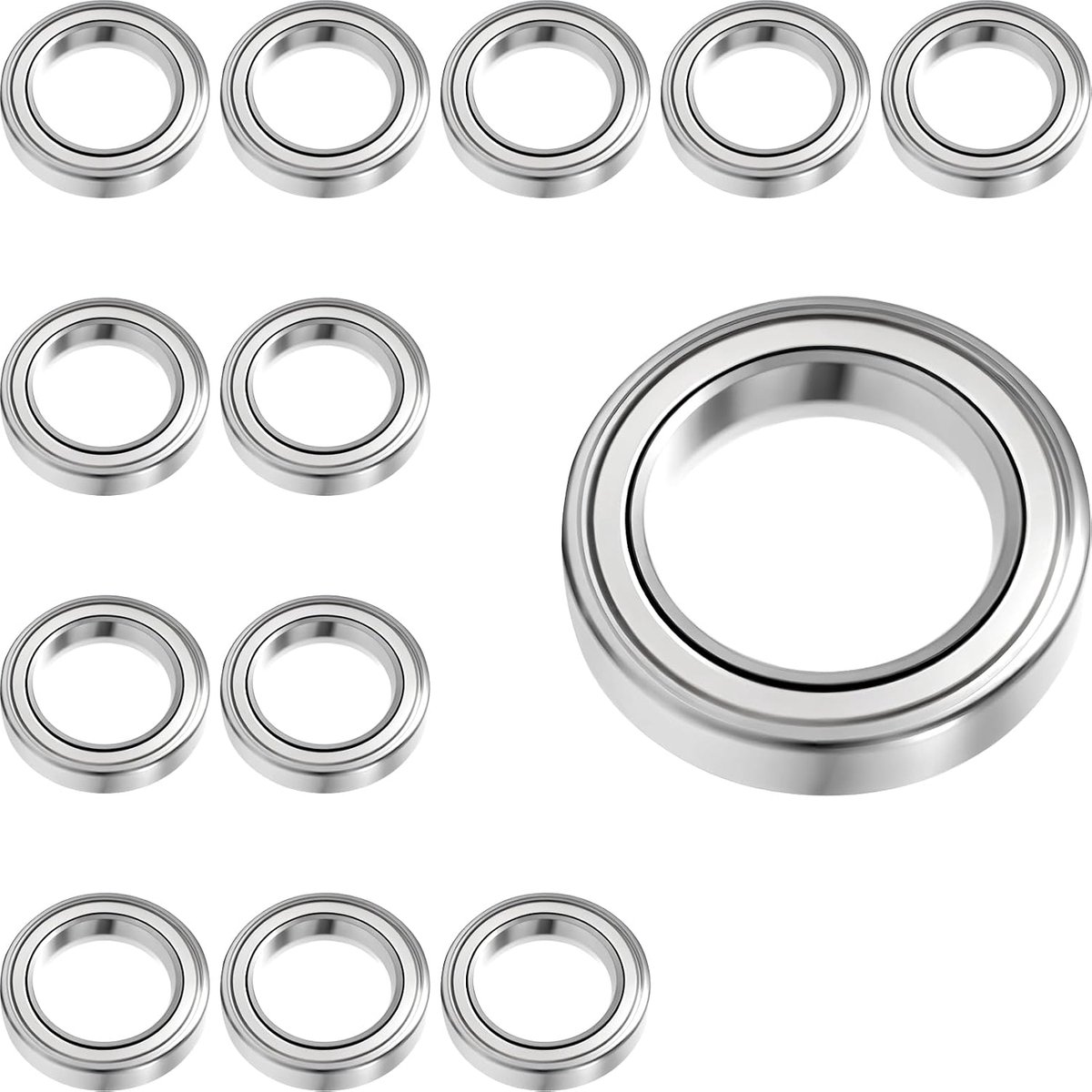 Kogellagers MR128ZZ 8 mm x 12 mm x 3,5 mm - Dubbele bescherming - Geschikt voor 3D-printers en machines - ShopVlot