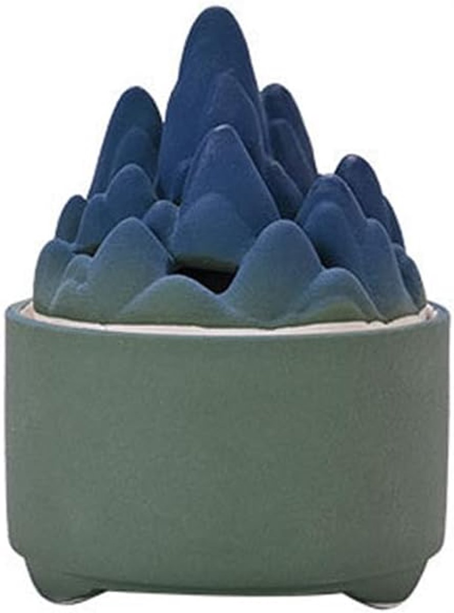 Wierookhouder keramisch - handgemaakt bergontwerp - aromatherapie decoratie - perfect voor yoga - ShopVlot