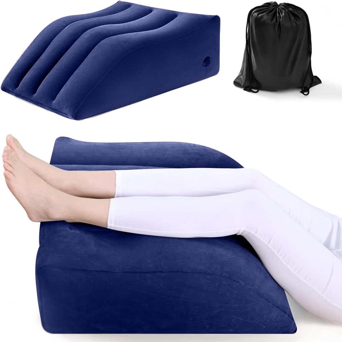 Legkussen 45° - Opblaasbaar Wedge Kussen - Voor Comfort en Ondersteuning - Verbetert Bloedcirculatie - ShopVlot