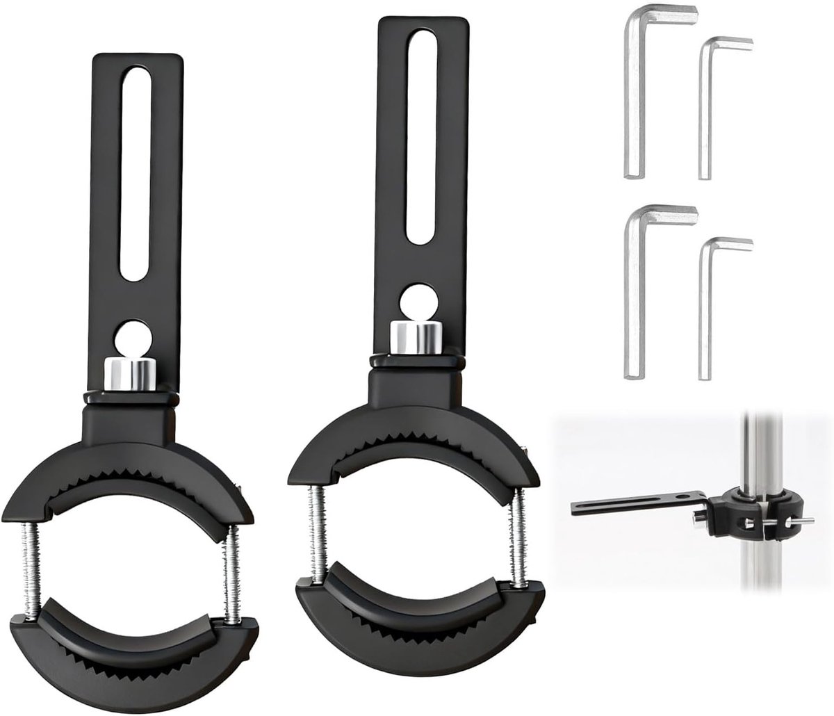 Motorfiets lamp montageset - universeel voor buisdiafragma 20-38mm - eenvoudig te bevestigen - ideaal voor lichten - ShopVlot